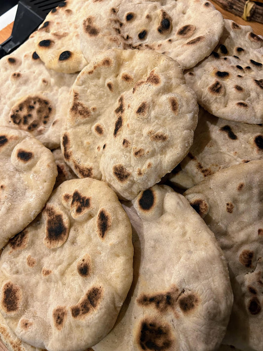 Pitabrød stekt i stekepanne