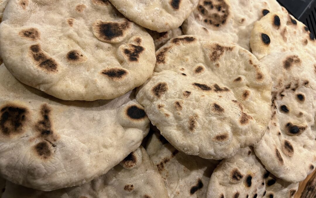 Pita brød stekt i stekepanne