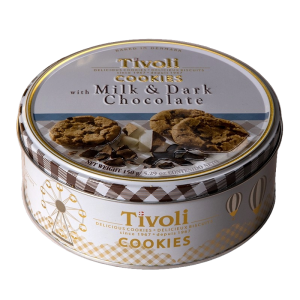 sjokolade cookies fra Tivoli i lekker boks