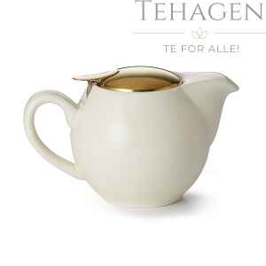 Kremhvit tekanne Saara Gold 0,5l. LEKKER!